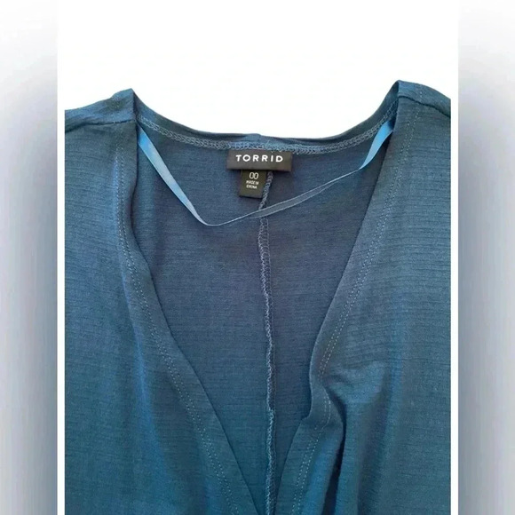 Torrid Blue Duster Cardigan Size Medium 00 - Picture 6 of 12